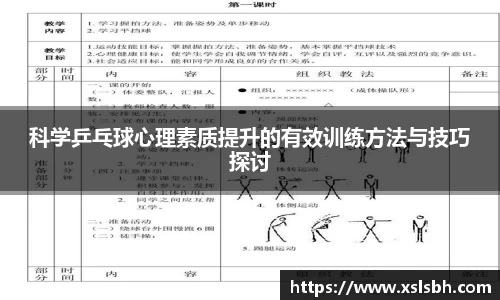 科学乒乓球心理素质提升的有效训练方法与技巧探讨